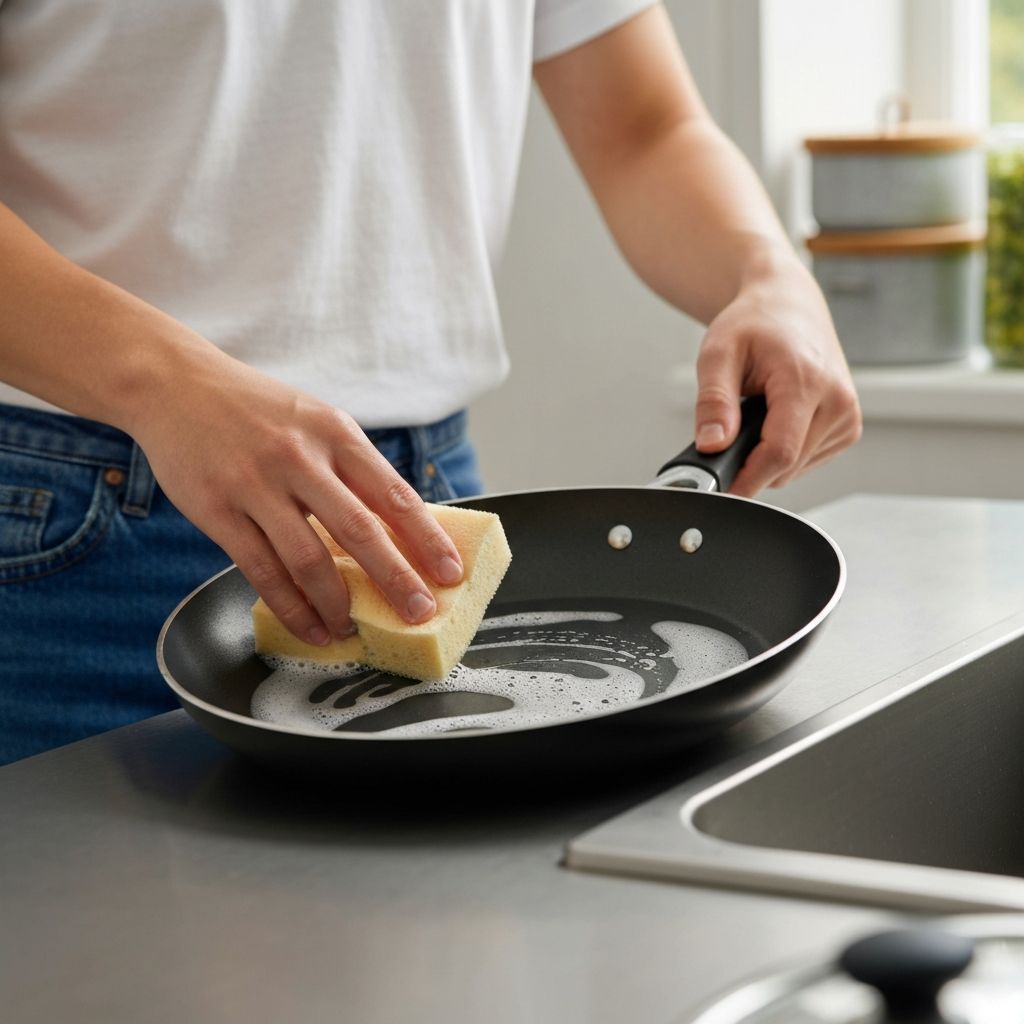 Proper care and maintenance of BergHOFF cookware - hand washing non-stick pans